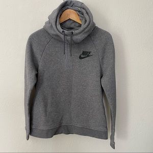 Nike grey cowl neck hoodie size small